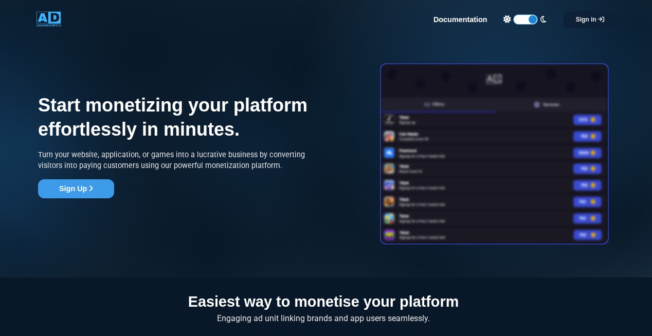 Adswedmedia Affiliate-Programm