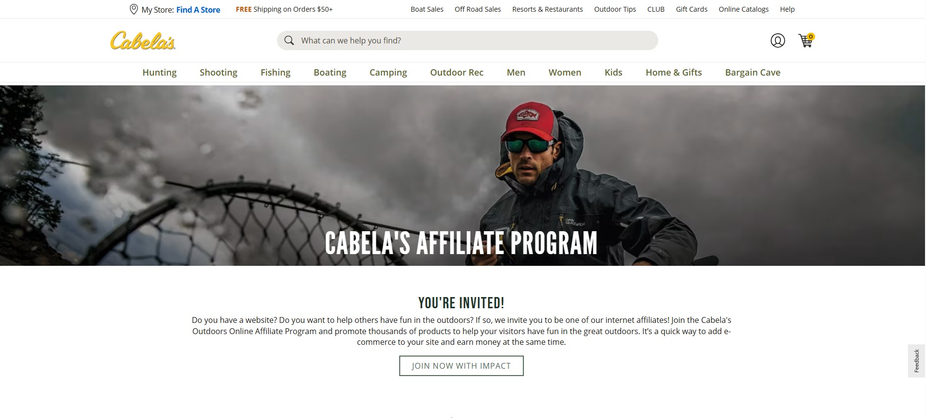 Cabela's Partnerprogramm