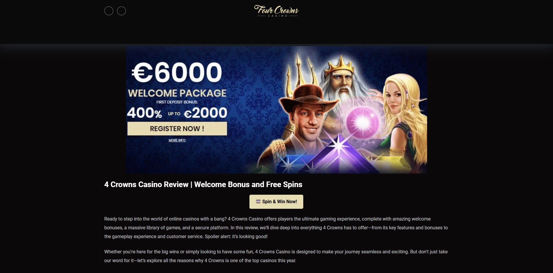 Four Crowns Casino Partnerprogramm