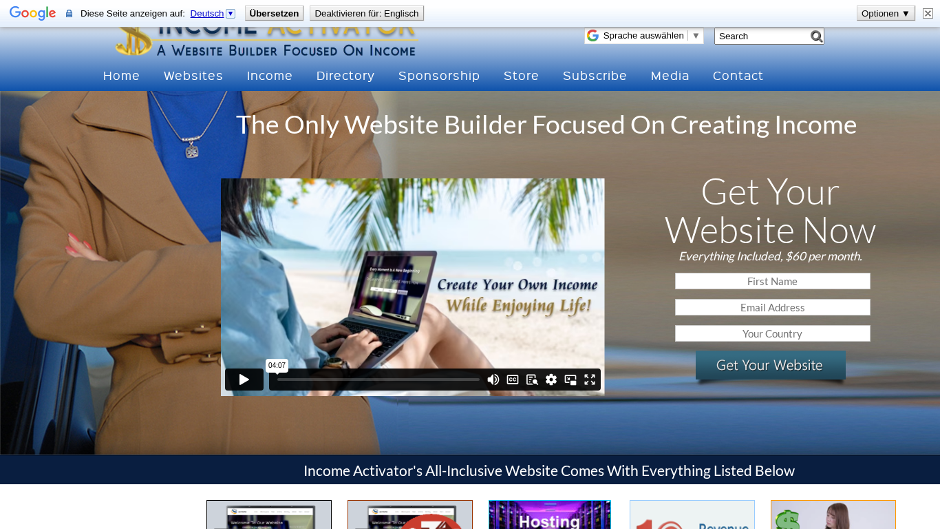 Income Activator Partnerprogramm