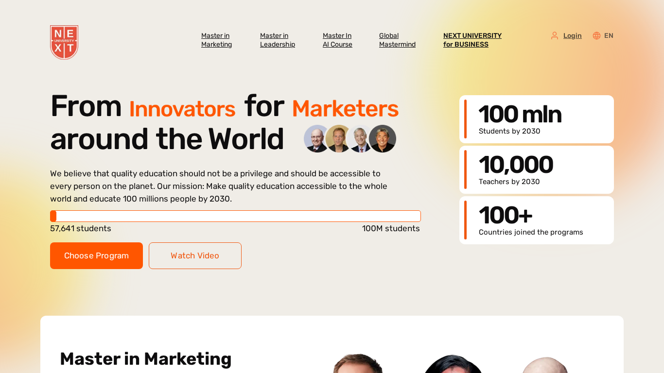 NEXT University Partnerprogramm