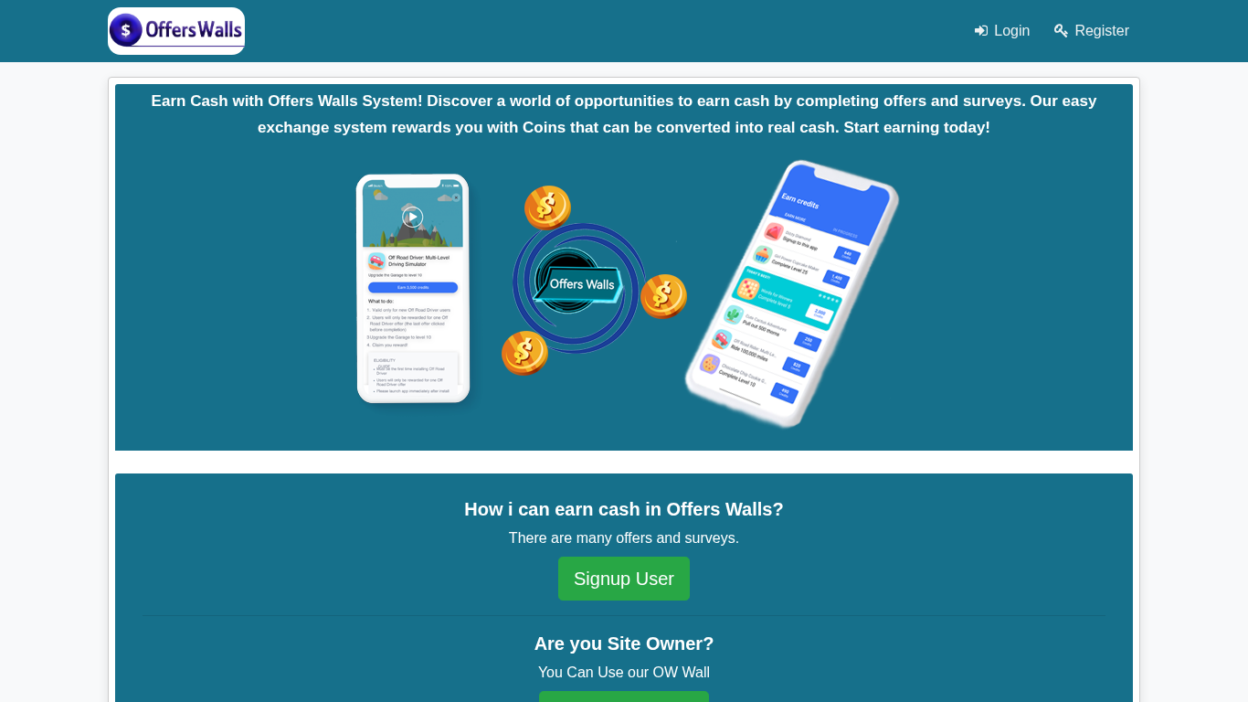 Offers Walls Affiliate-Programm