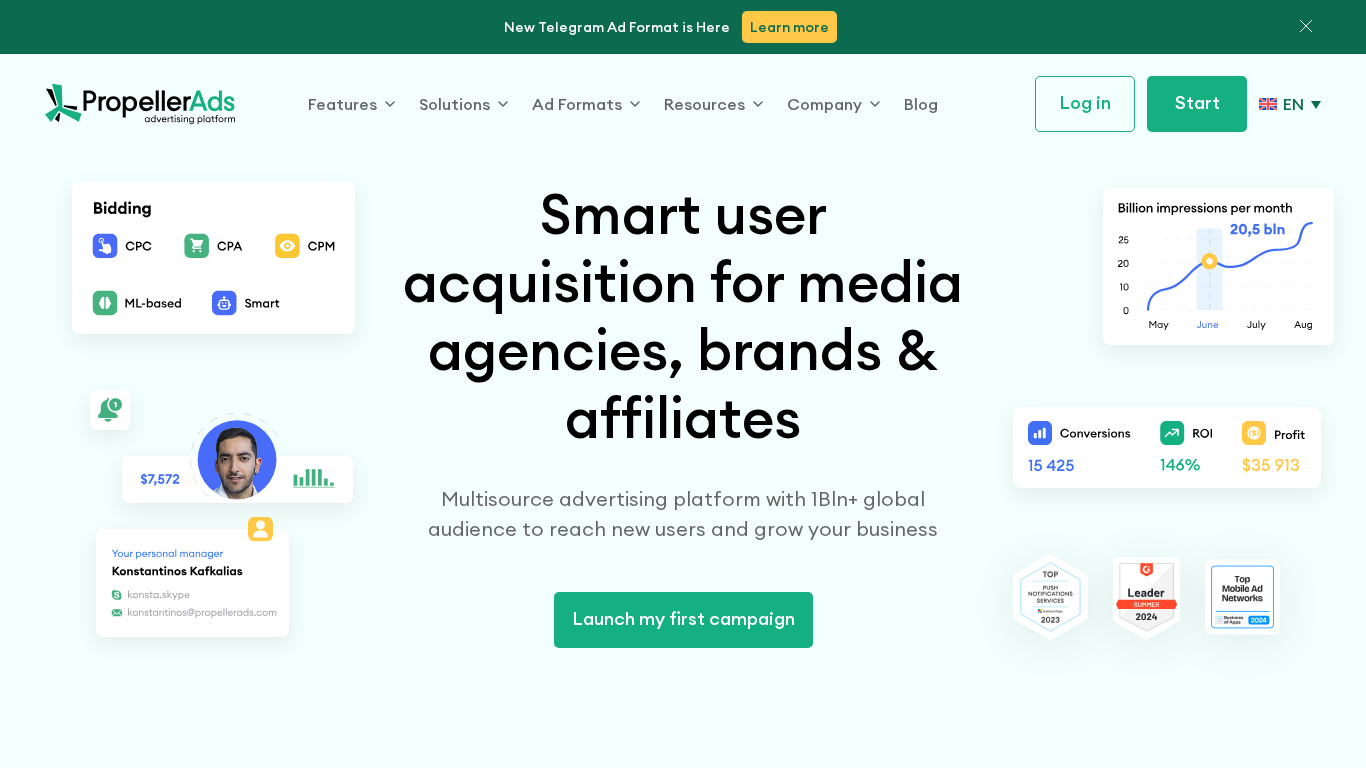 PropellerAds Affiliate-Programm