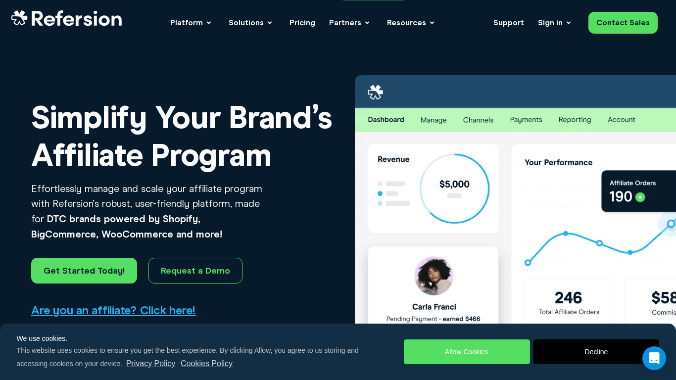 Refersion Marketplace Affiliate-Programm