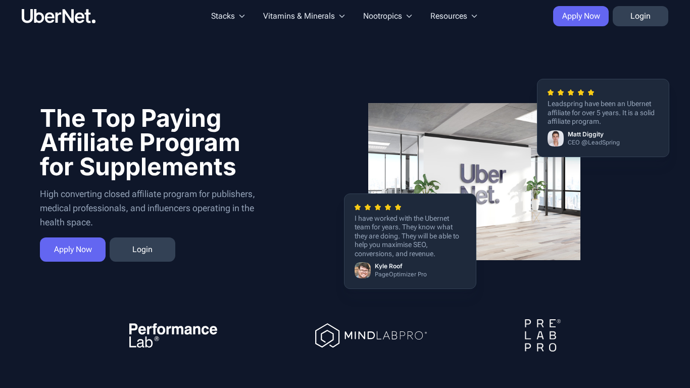 UberNet Affiliate-Programm