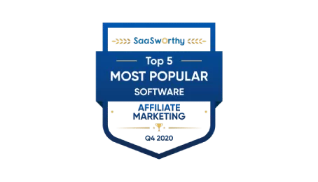 Post Affiliate Pro Auszeichnungen: Top 5 most popular affiliate marketing software 2020 von SaaSworthy