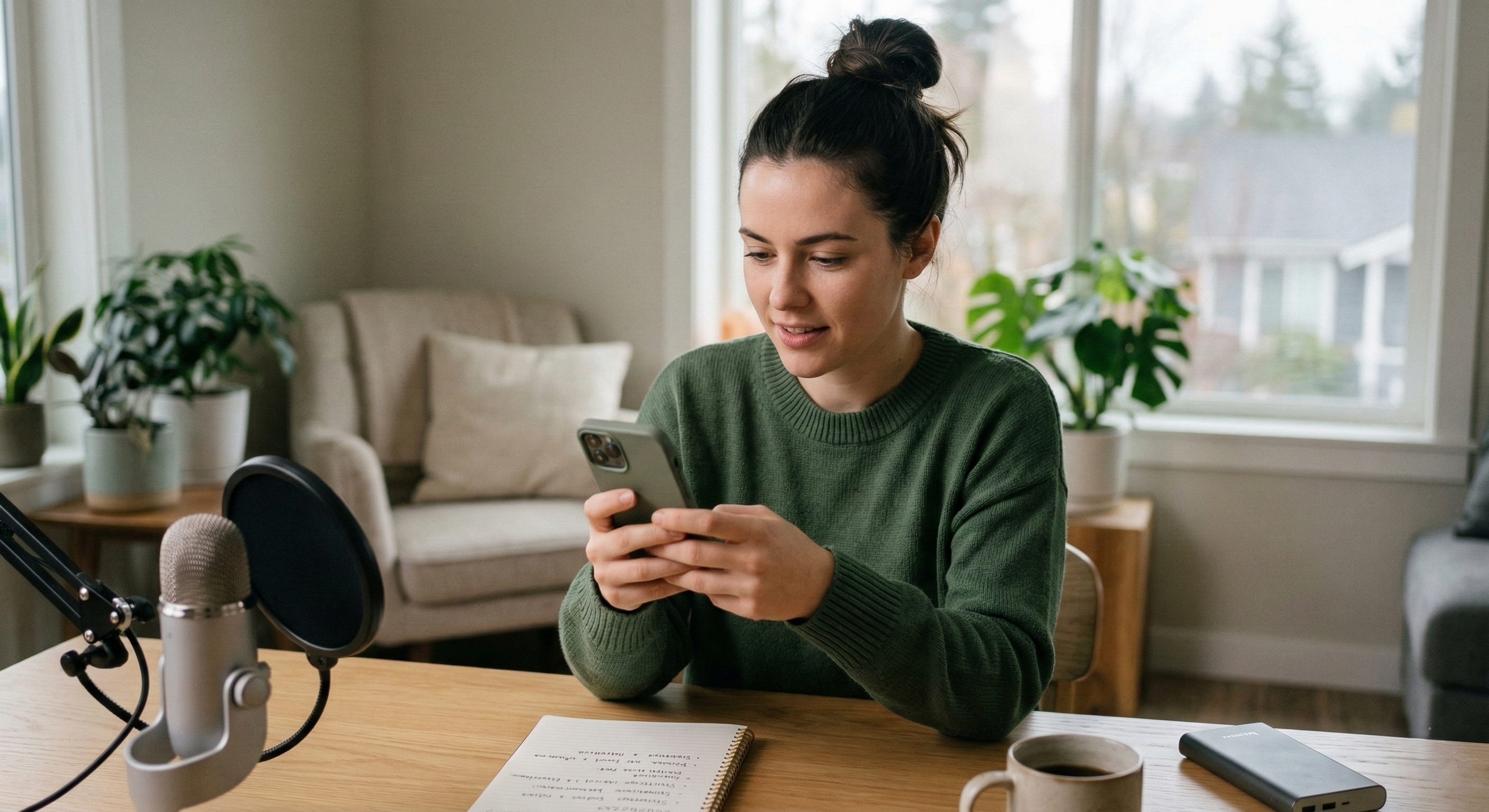 Woman nano-influencer creating content for International Women's Day campaign