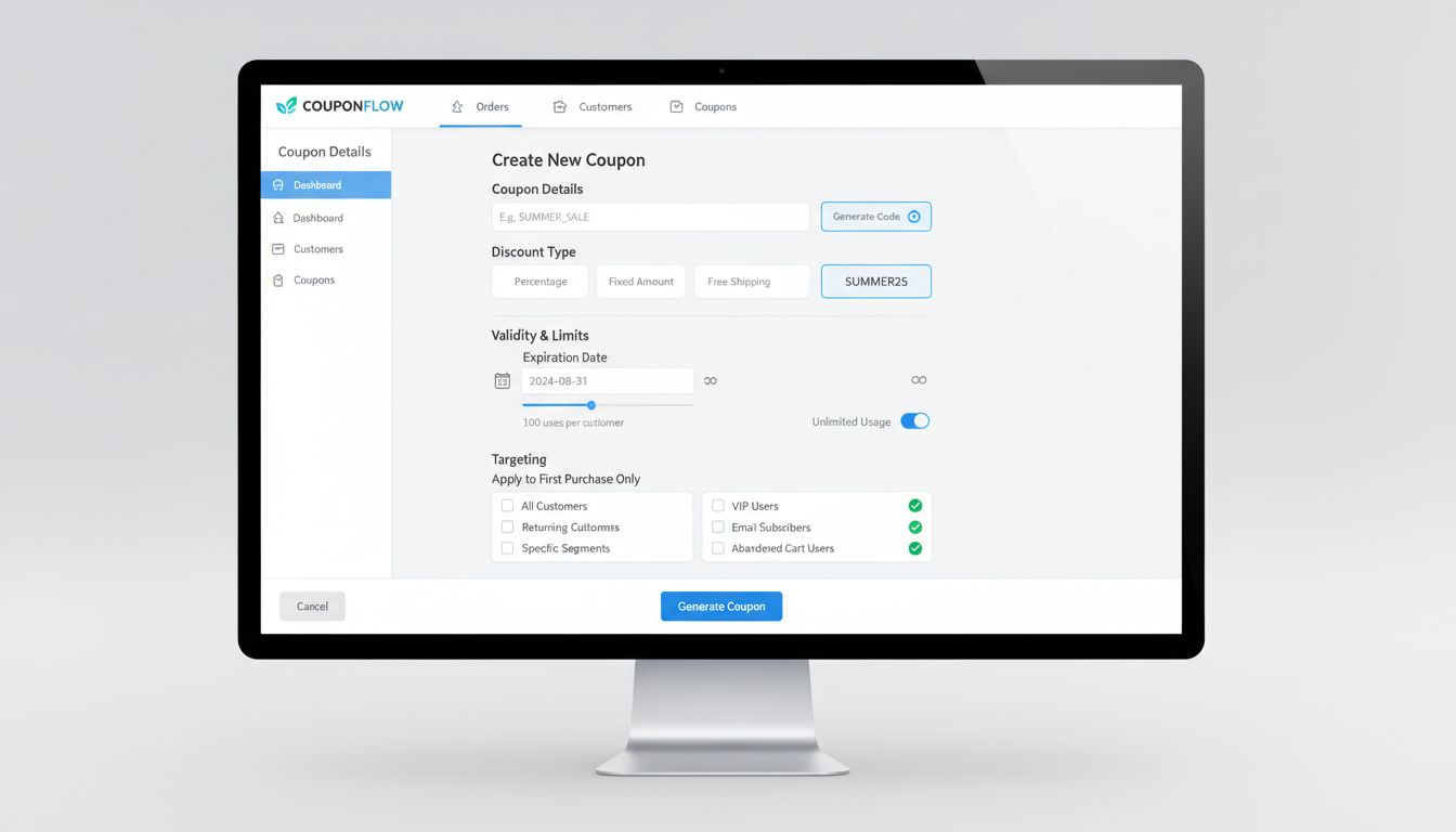 Post Affiliate Pro Gutschein-Erstellungsdashboard mit Anpassungsoptionen
