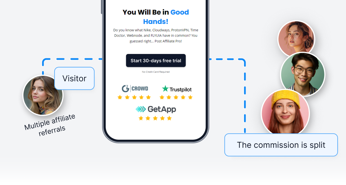 Mehrere Affiliates vermitteln einen Verkauf