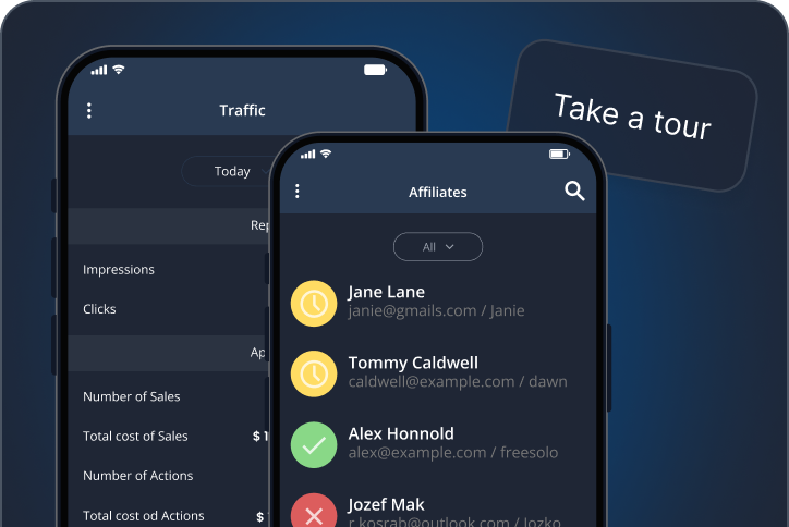 Machen Sie eine Tour durch Post Affiliate Pro