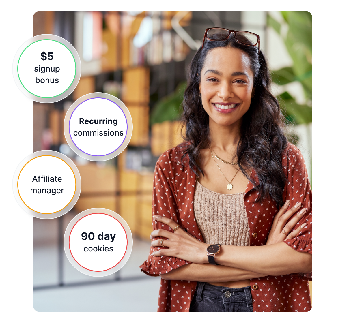 Erhalten Sie $5 Anmeldebonus, wiederkehrende Provisionen, einen dedizierten Affiliate-Manager und 90-Tage-Cookies mit dem Post Affiliate Pro Partnerprogramm.