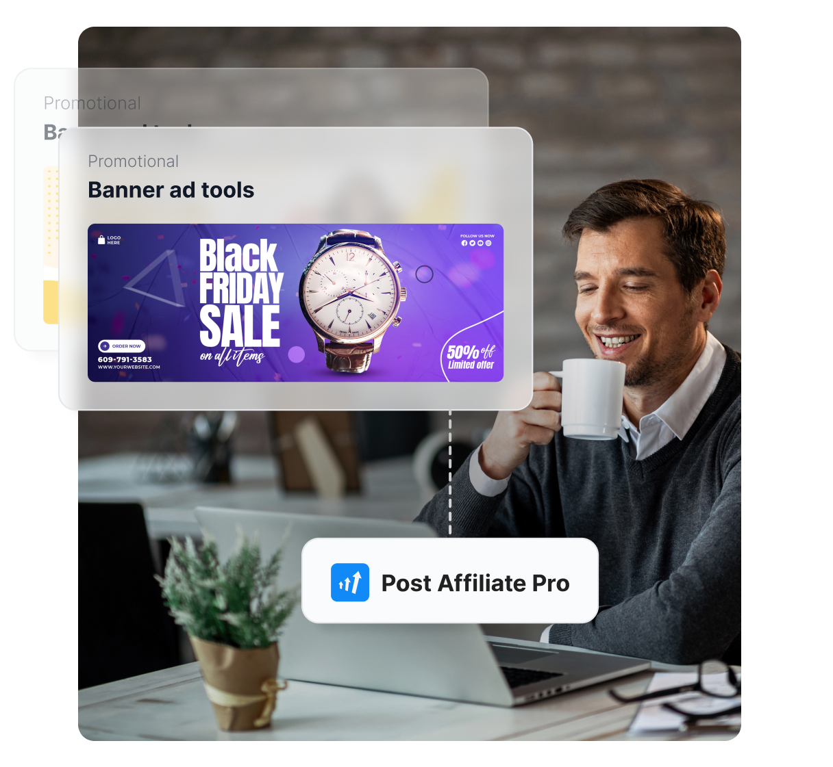 Überblick über zentrale Post Affiliate Pro Funktionen wie umfassendes Tracking, Reporting und Provisionen.