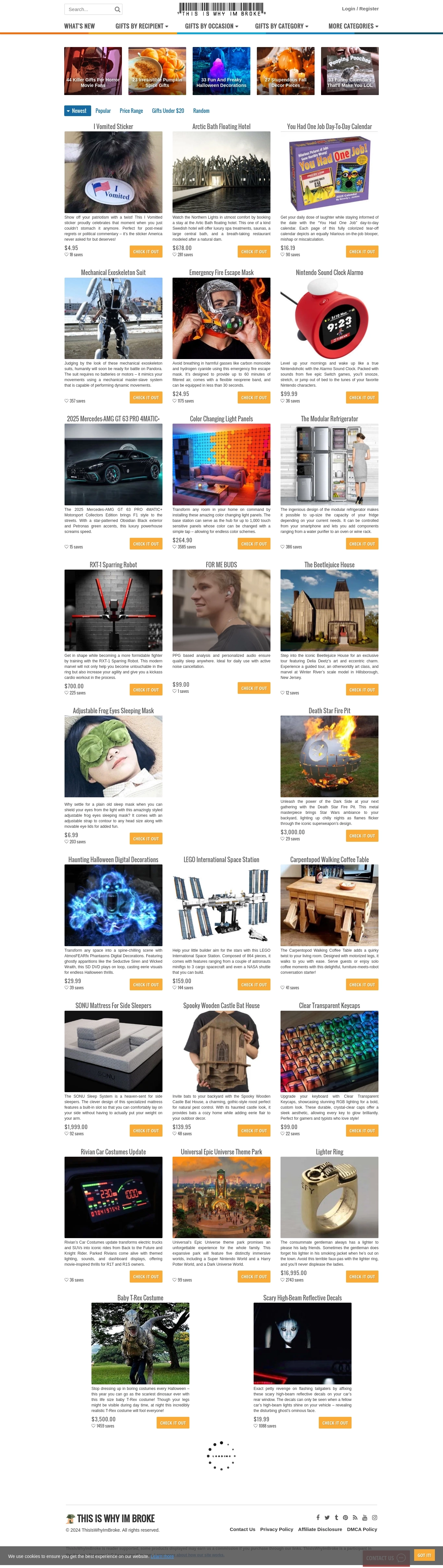 Discover the latest and most unique products on This Is Why I'm Broke. Although the page you're looking for couldn't be found, explore our homepage for an array of fun and innovative items that you'll love. Upgrade your browser for the best experience and contact us for any assistance.