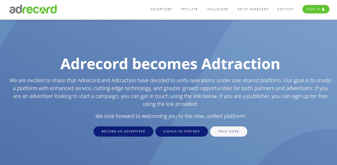 Adrecord Affiliate-Programm