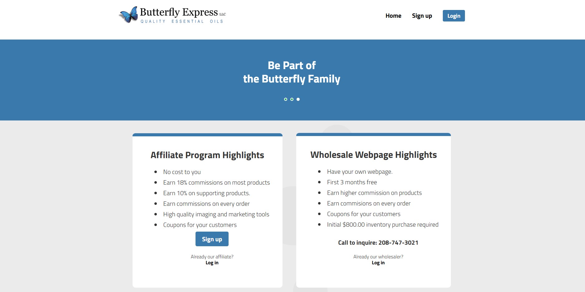 Butterfly Express Affiliate-Programm
