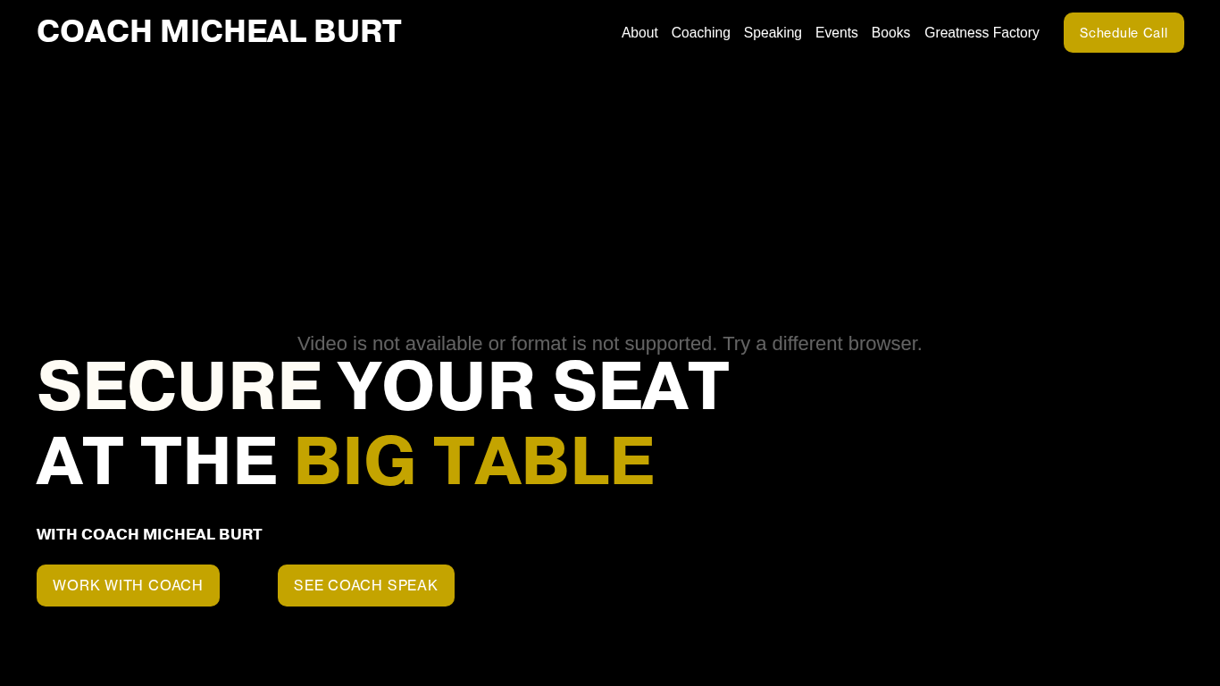 Coach Micheal Burt Affiliate-Programm