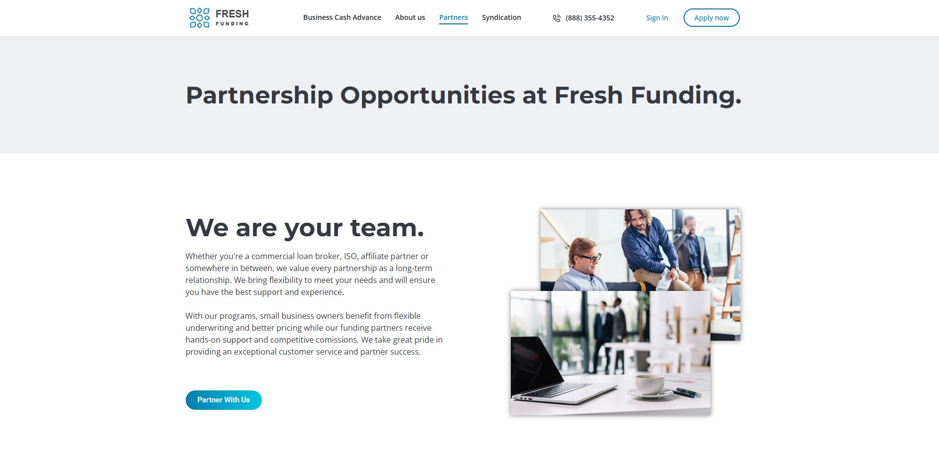 Fresh Funding Partnerprogramm