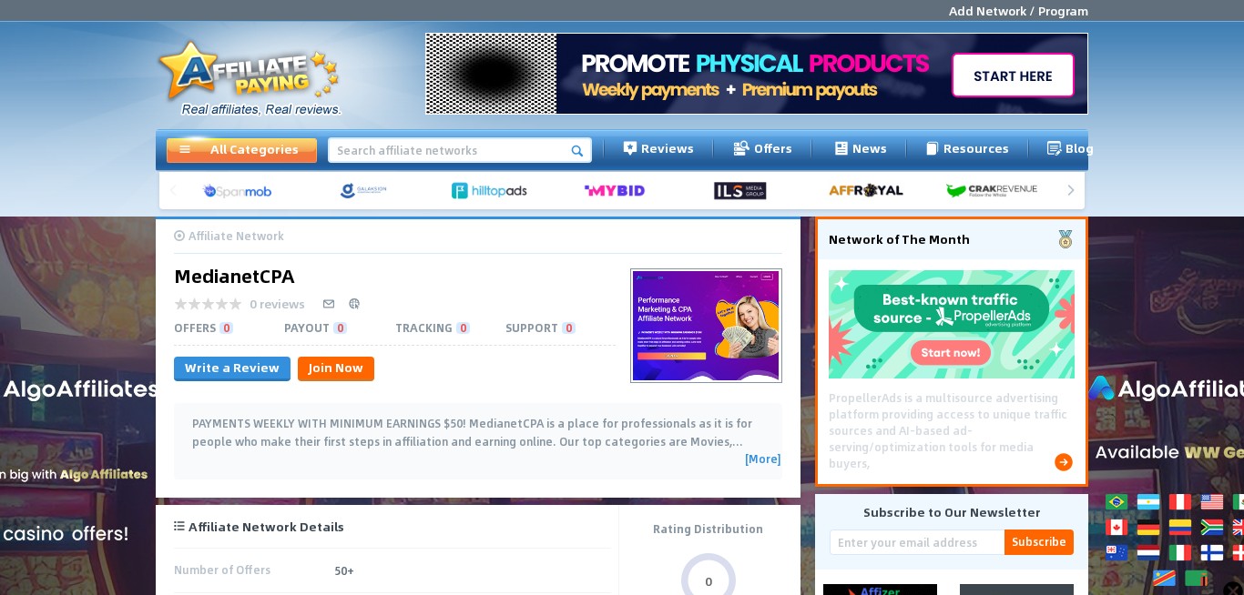 MedianetCPA Affiliate-Programm