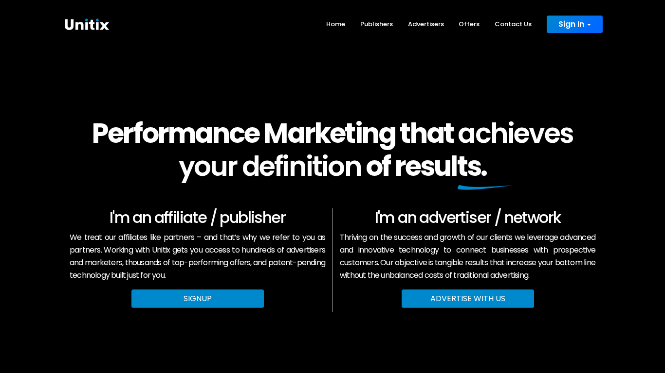 Unitix Ads Partnerprogramm