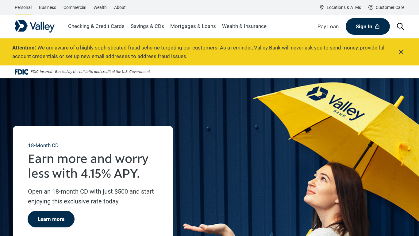 Valley Bank Partnerprogramm