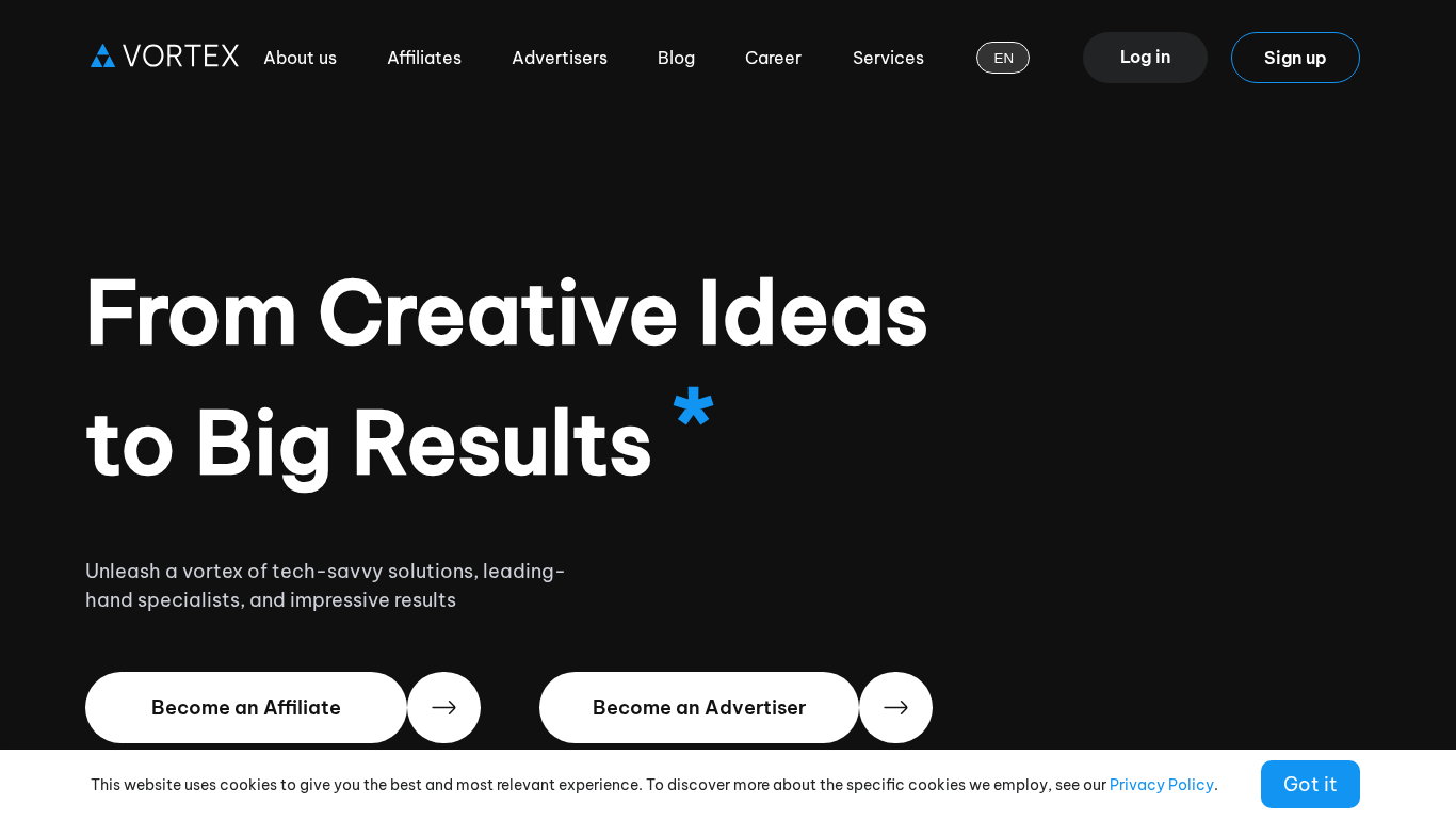 Vortex Advertising Affiliate-Programm