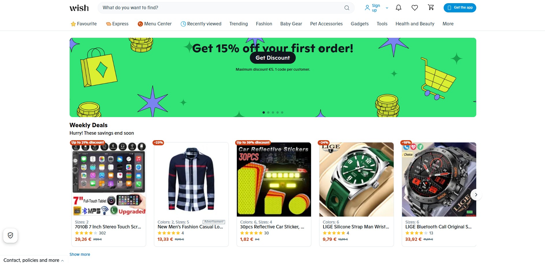 Wish Affiliate-Programm
