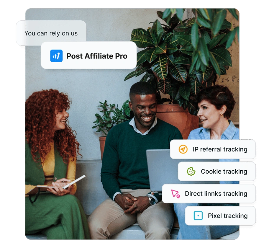 Ein Screenshot des Post Affiliate Pro Dashboards mit allgemeiner Übersicht und Kennzahlen.