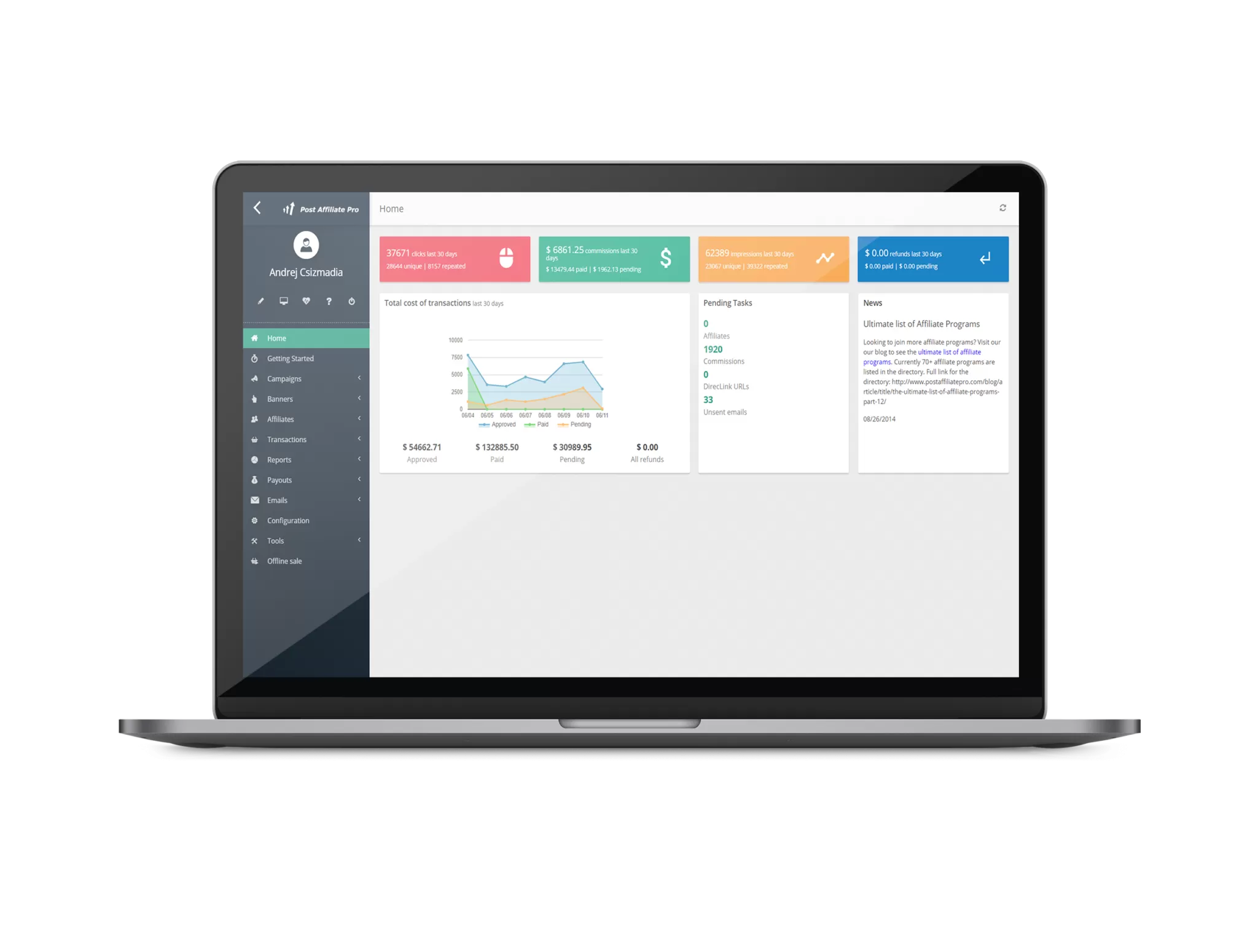 Funktionsreiche Affiliate-Management-Software