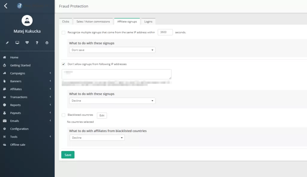 Illustration, die die Betrugsschutzfunktionen von Post Affiliate Pro zeigt.