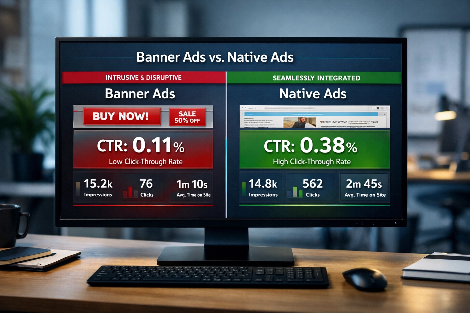 Banner vs. Native Ads im Affiliate-Marketing: Welche erzielen bessere Ergebnisse?