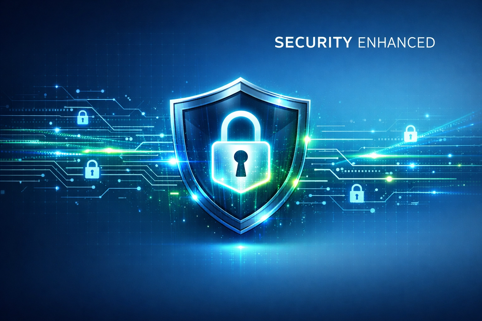 Digitalkonzept Sicherheit mit Vorhängeschloss-Schild und Datenschutz