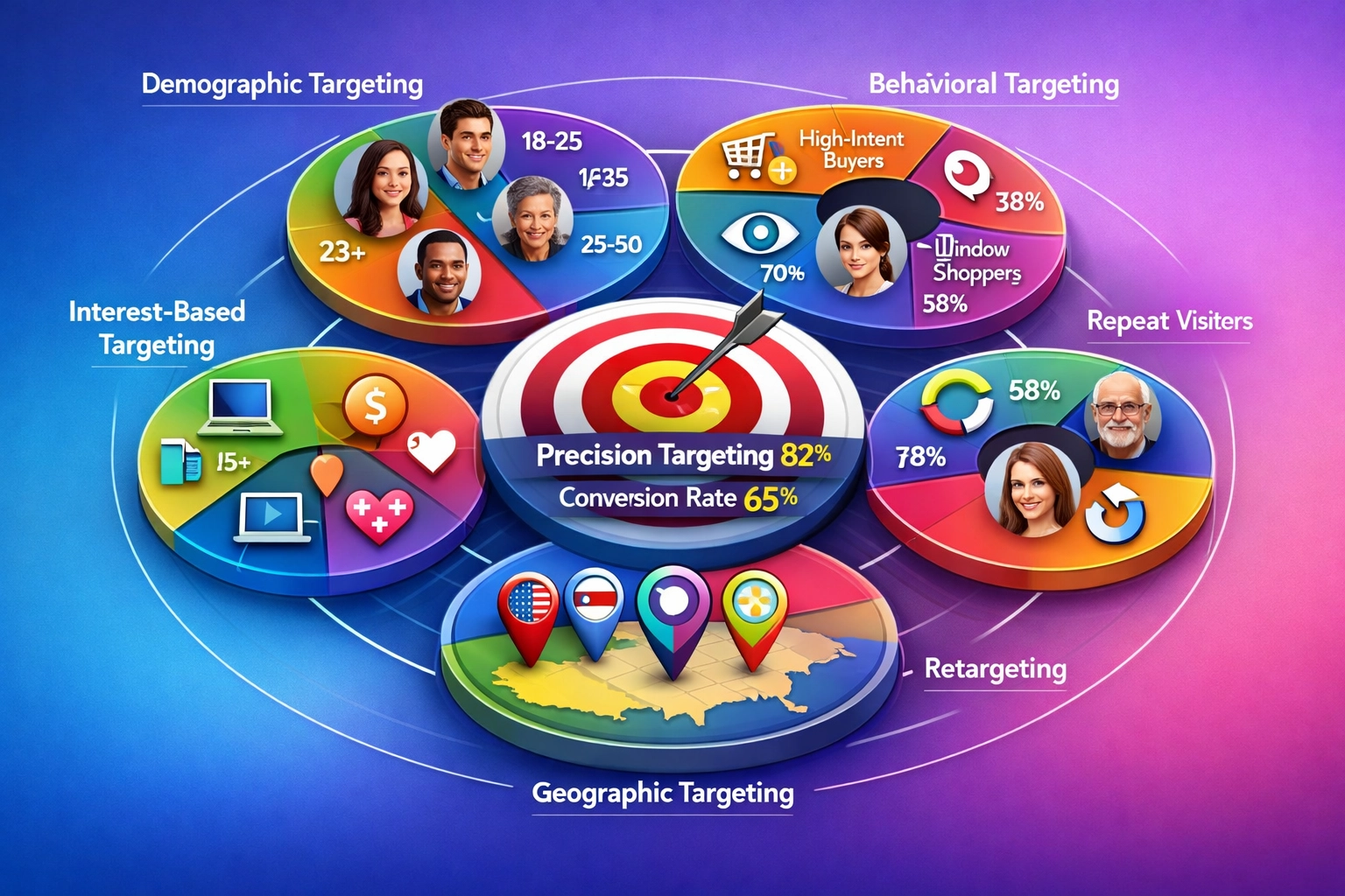 Audience targeting and segmentation visualization