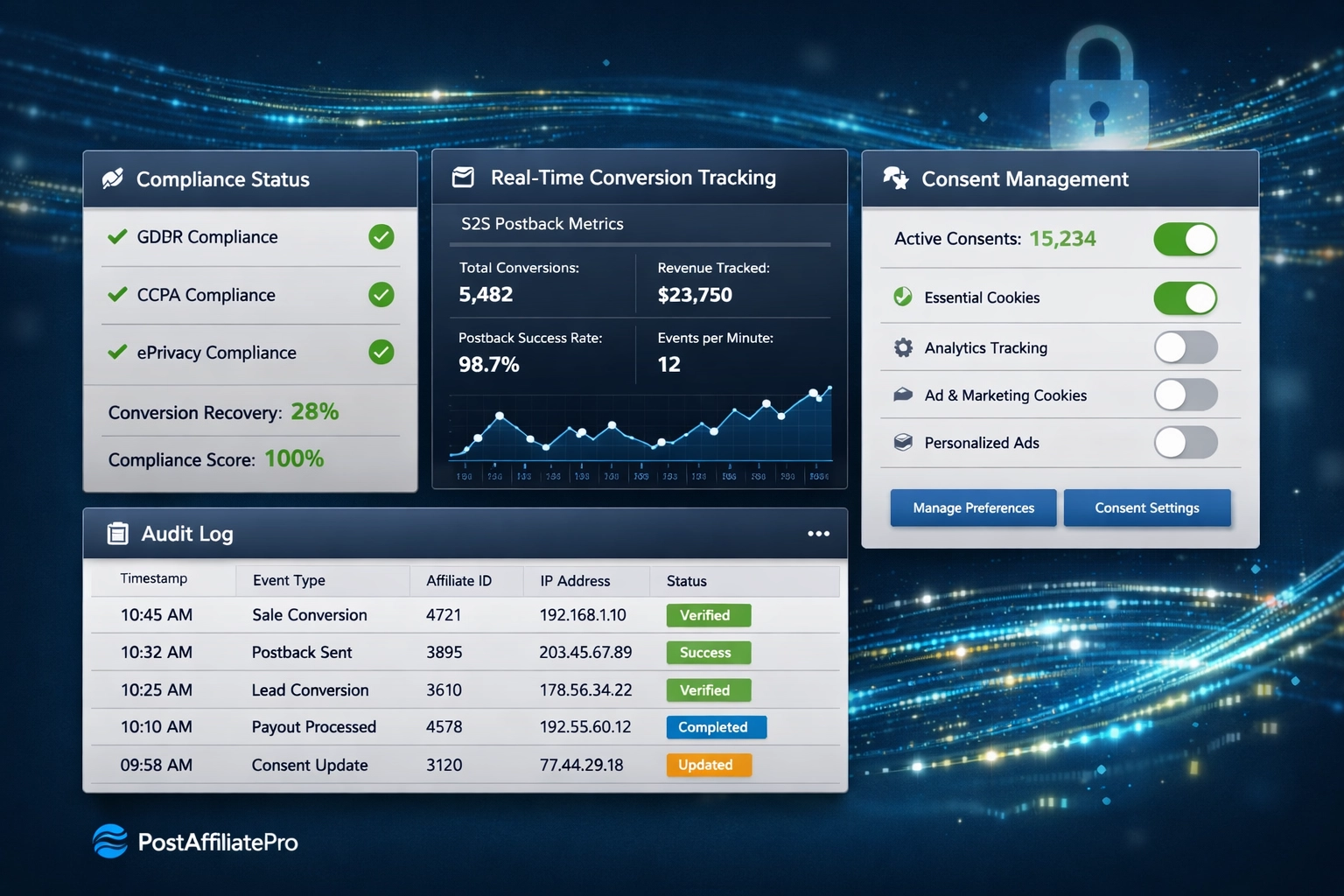 Affiliate-Software-Konformität: DSGVO- & Cookie-loses Tracking