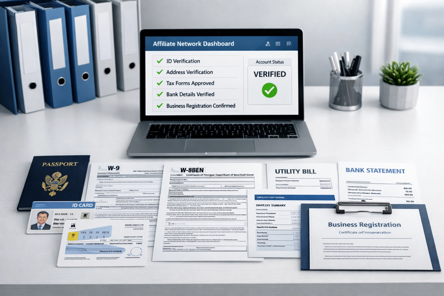 Erforderliche Dokumente für Bewerbungen bei Affiliate-Netzwerken