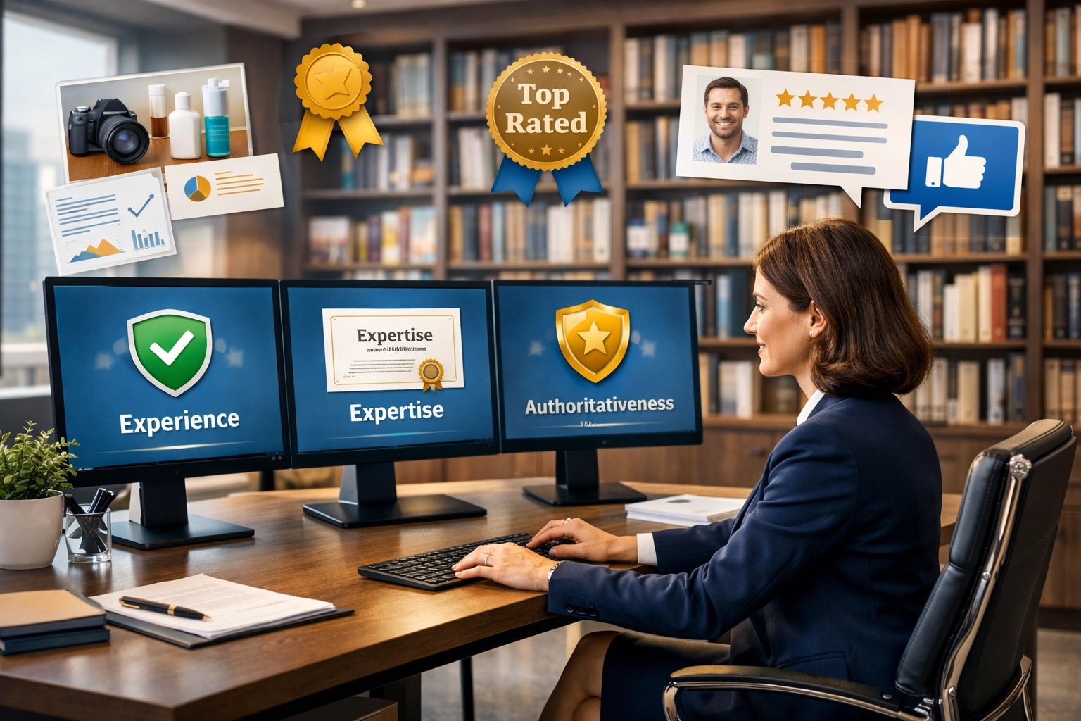 Visualisierung von Content-Qualität und E-E-A-T mit Expertise und Vertrauenswürdigkeit