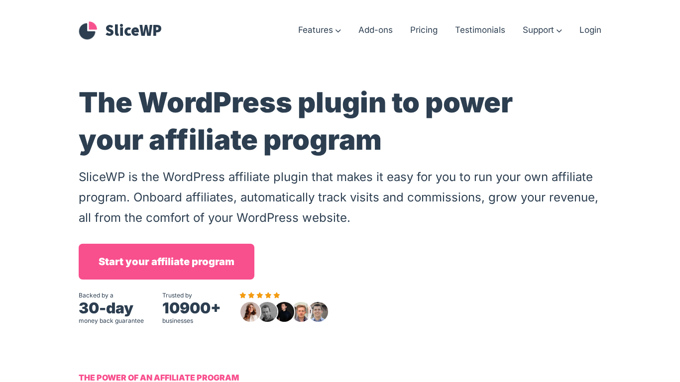 SliceWP-Konfigurationsoberfläche