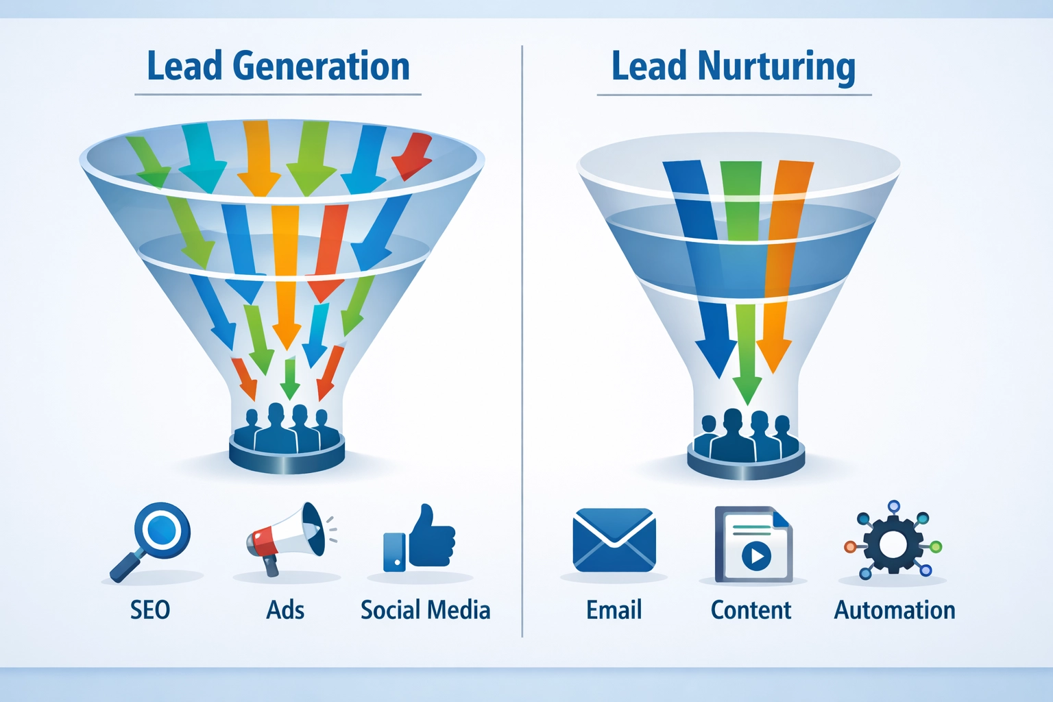 Lead-Generierung vs. Lead-Nurturing: Wichtige Unterschiede und Strategien