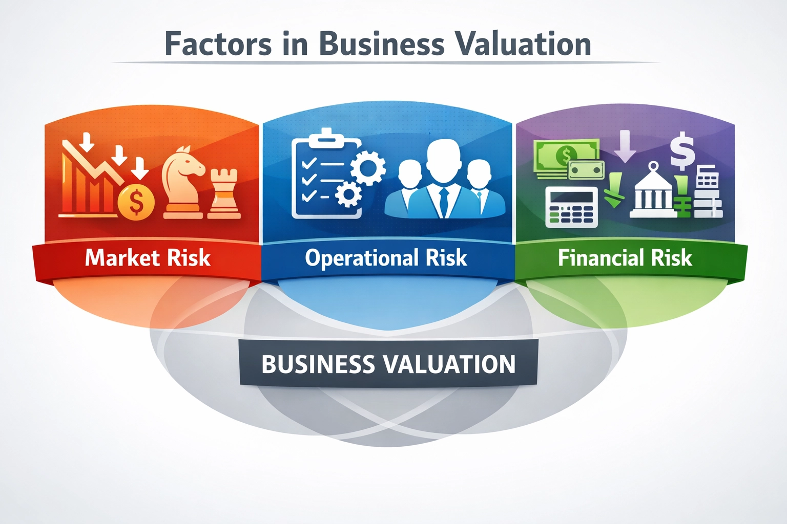 Risk types visualization showing market, operational, and financial risk categories