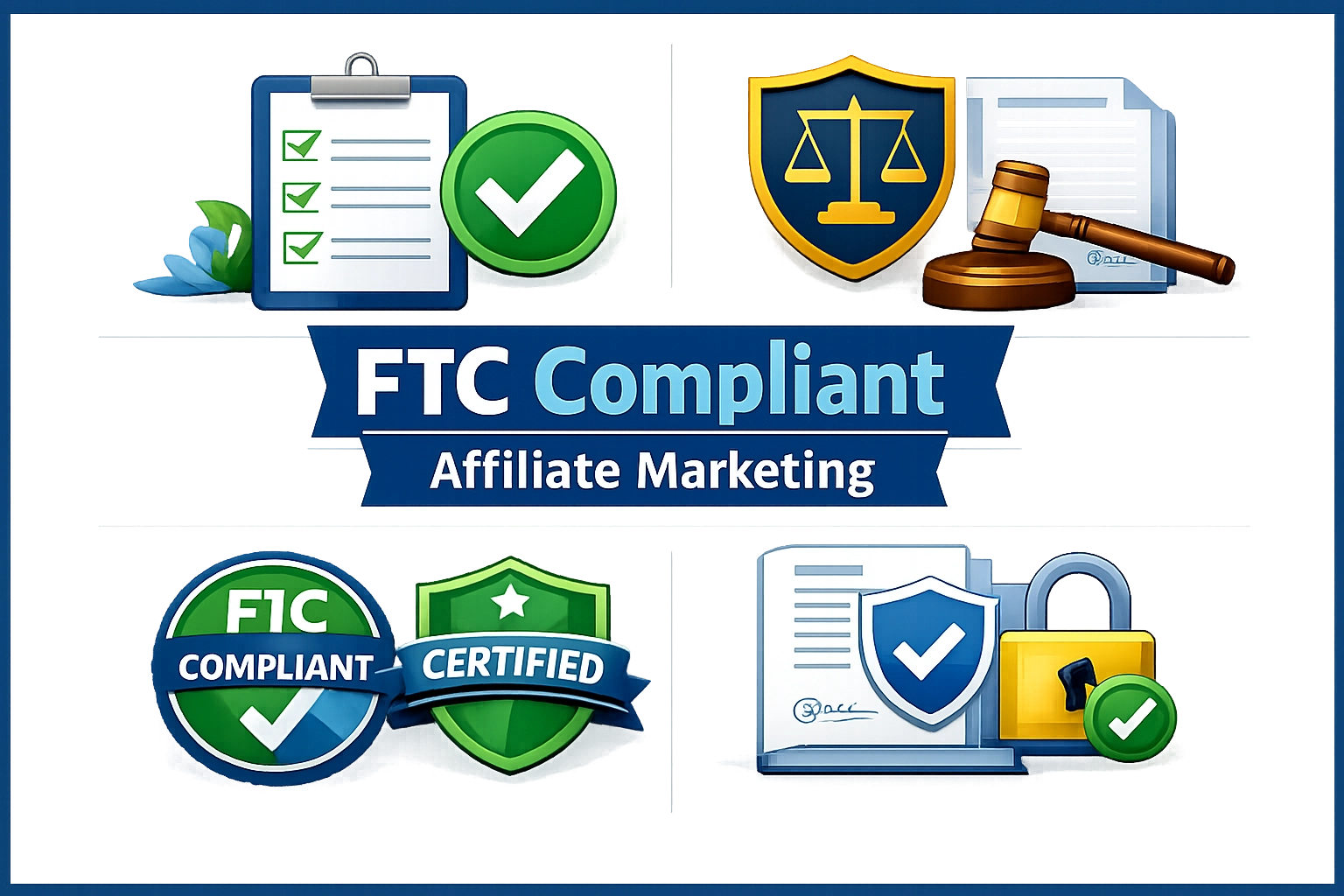 FTC-konformes Affiliate-Marketing – Compliance-Abzeichen und Visualisierung des Rechtsrahmens