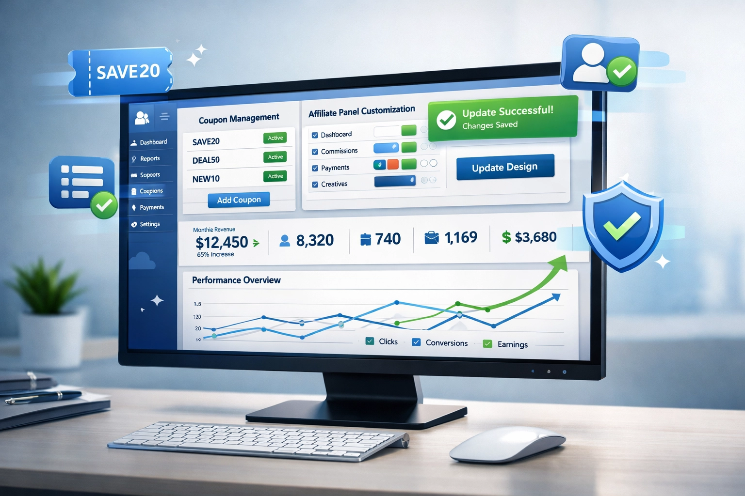 PostAffiliatePro Fehlerbehebungen: Gutscheinzuweisung und Verbesserungen im Affiliate-Panel