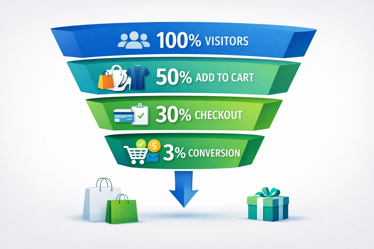Visualisierung des Fashion-E-Commerce-Conversion-Funnels