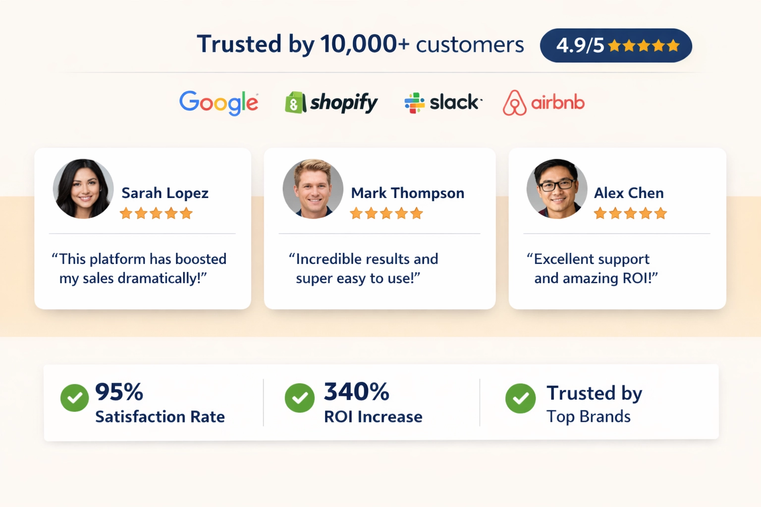 Social Proof und Testimonials mit Kundenbewertungen und -rezensionen