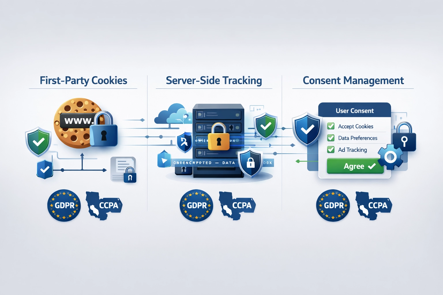 Datenschutzkonforme Tracking-Methoden wie First-Party-Cookies und serverseitiges Tracking