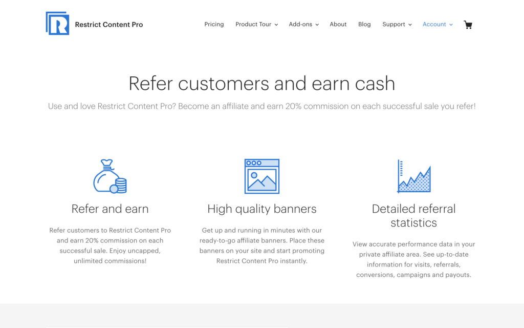 Affiliate program example