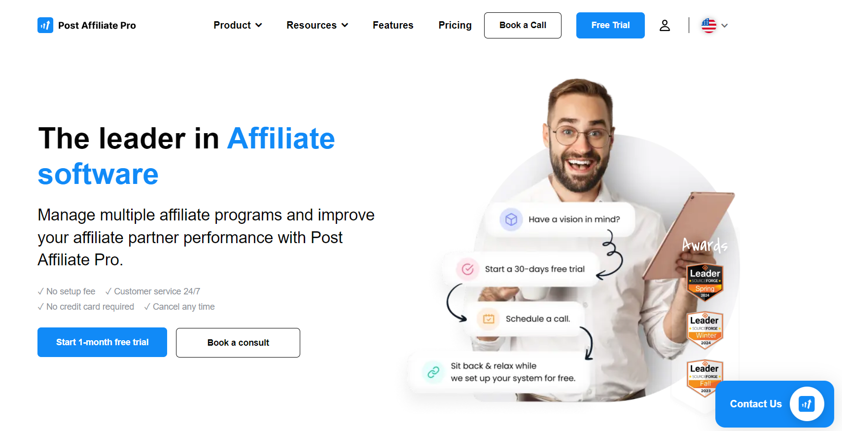 Post Affiliate Pro homepage