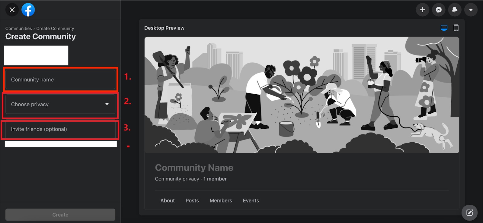 Schritte zum Erstellen einer neuen Facebook-Gruppe
