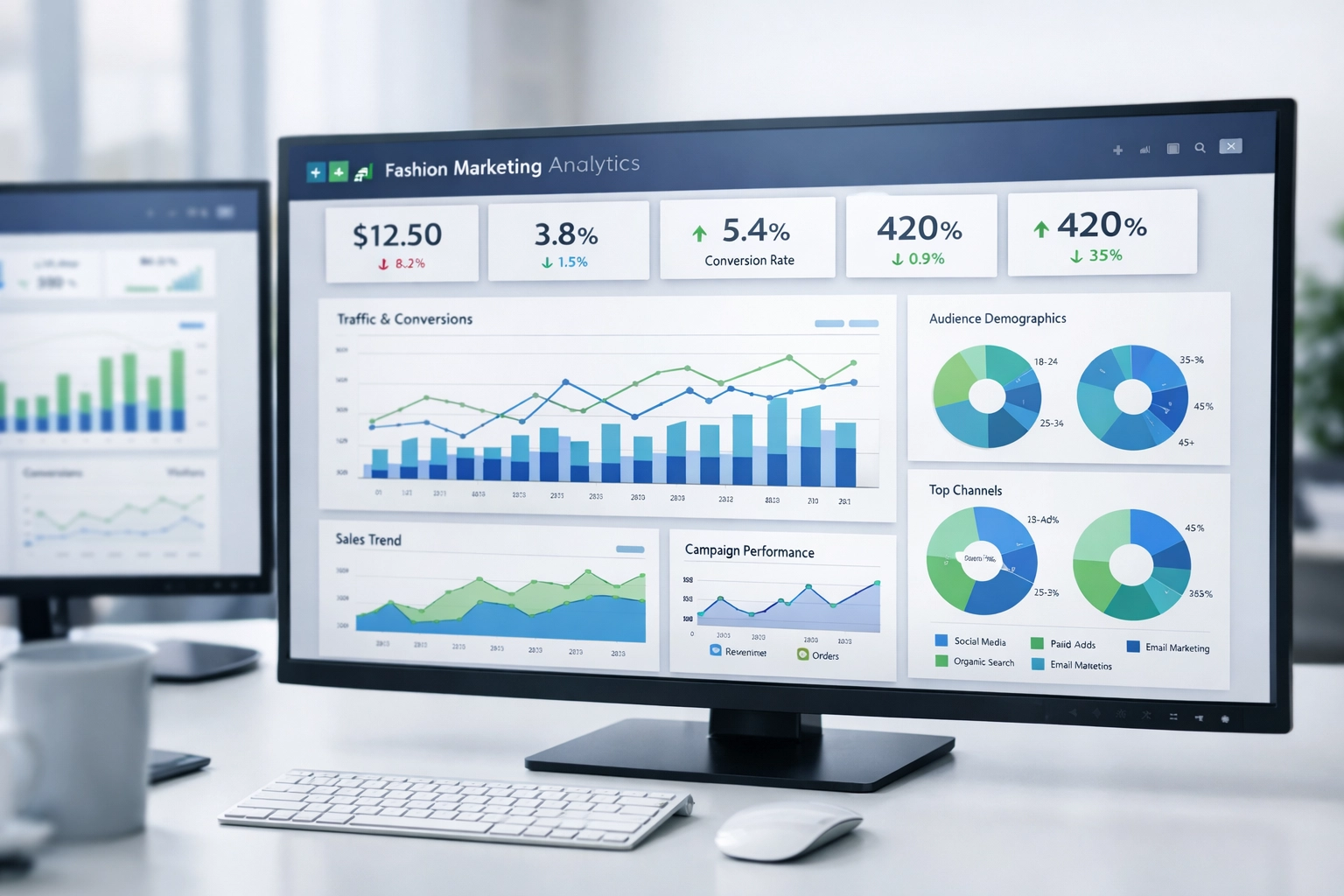Fashion-Marketing-Analyse-Dashboard mit KPI-Kennzahlen