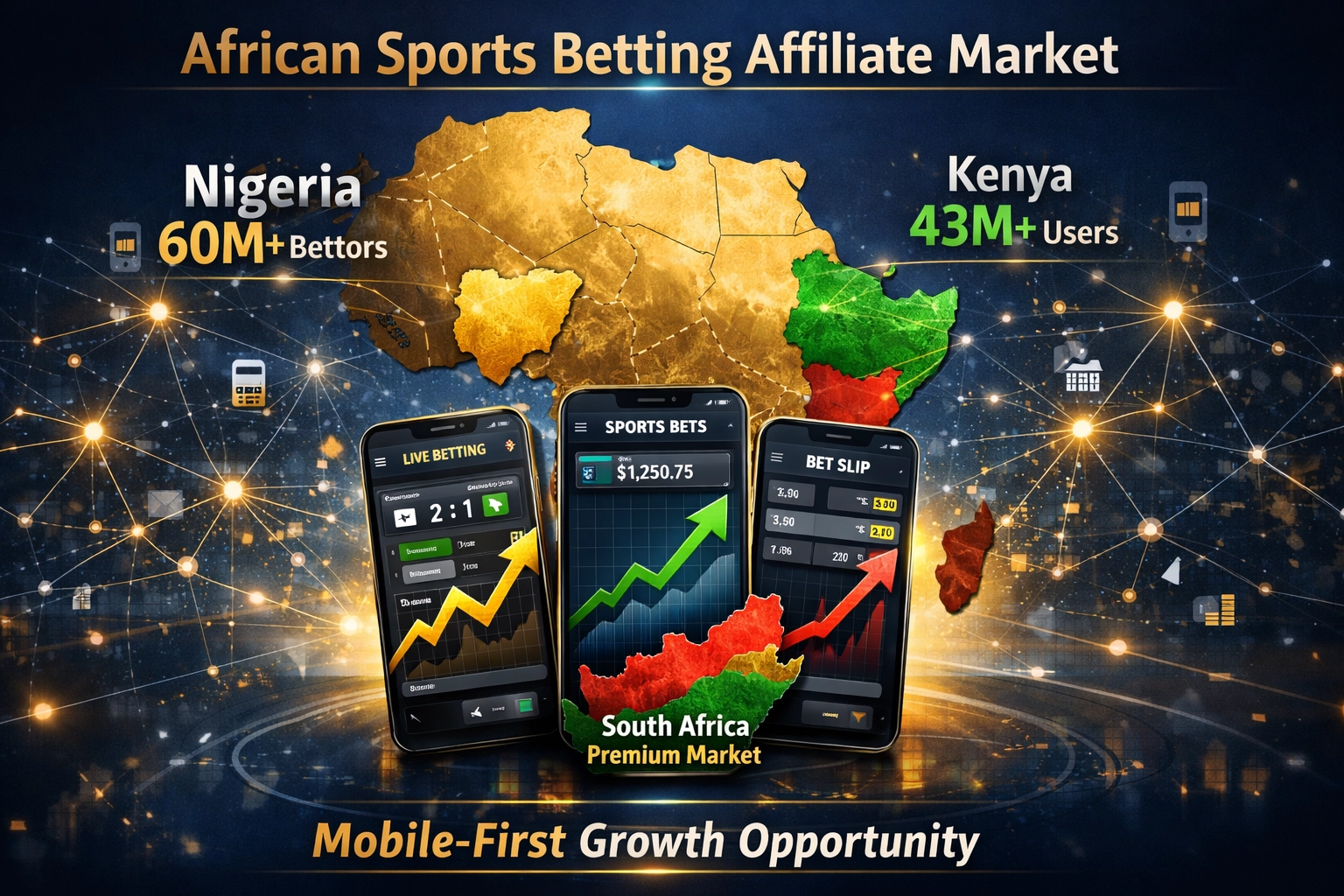 African Sports Betting Market Overview with Nigeria, Kenya, and South Africa highlighted