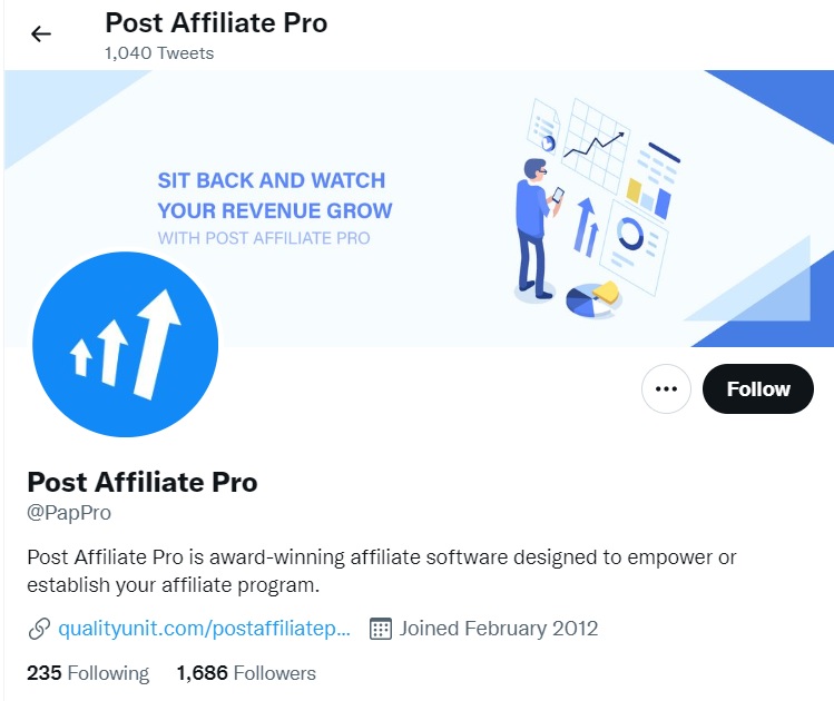 Post Affiliate Pro Twitter profile