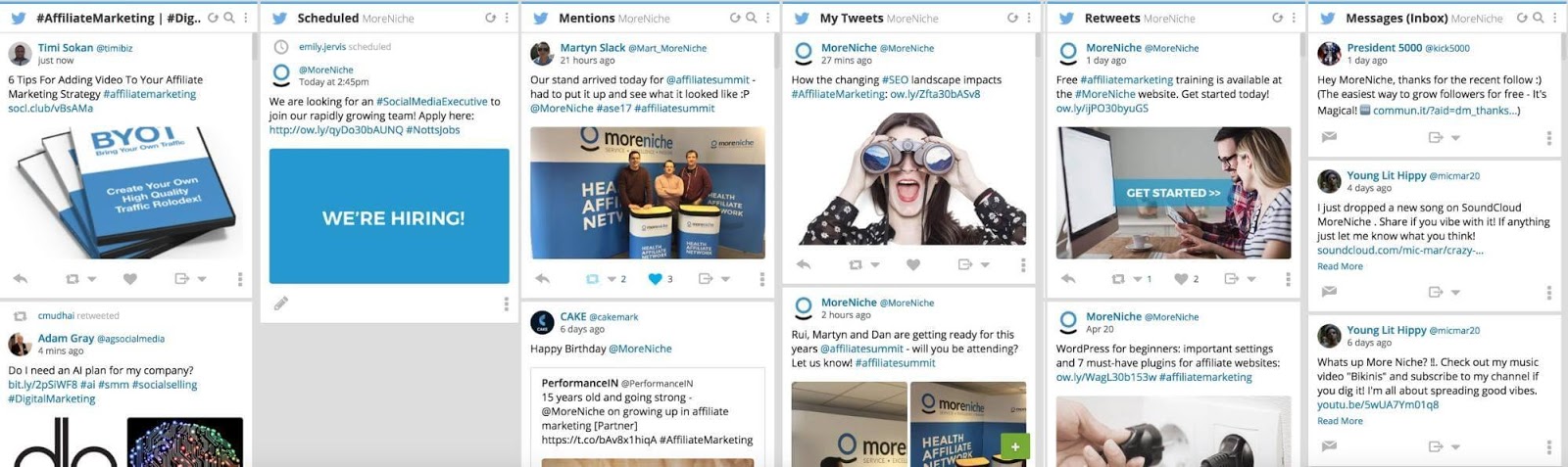 Twitter profile for affiliate marketing